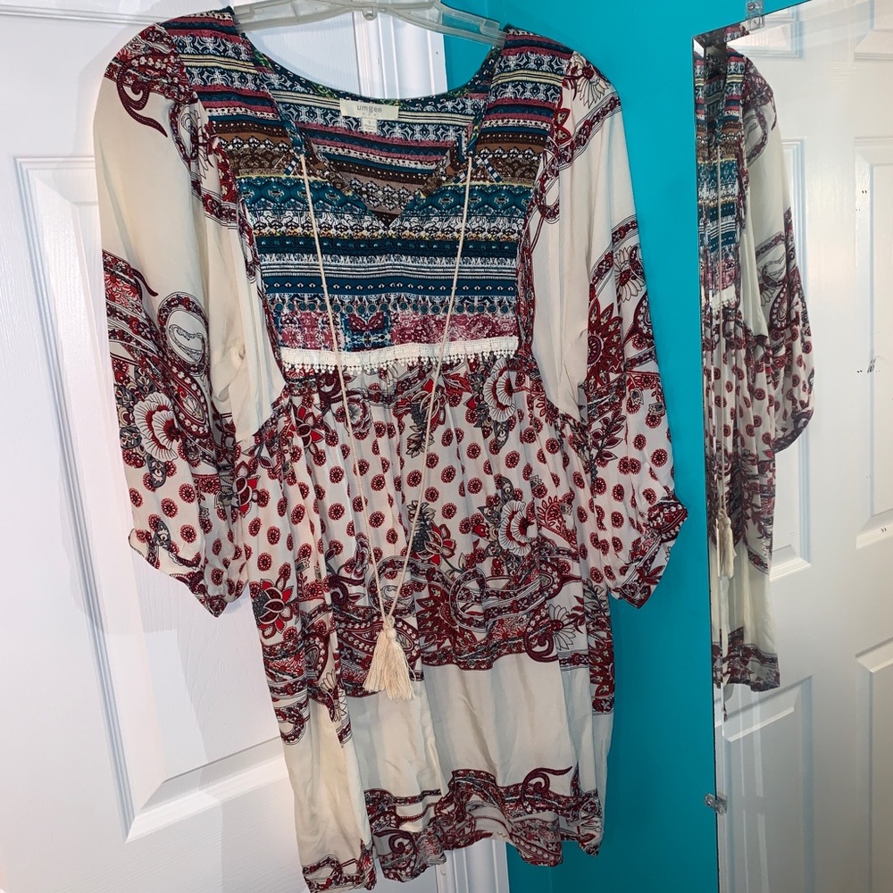 Umgee Boho-chic Dress. Size Small